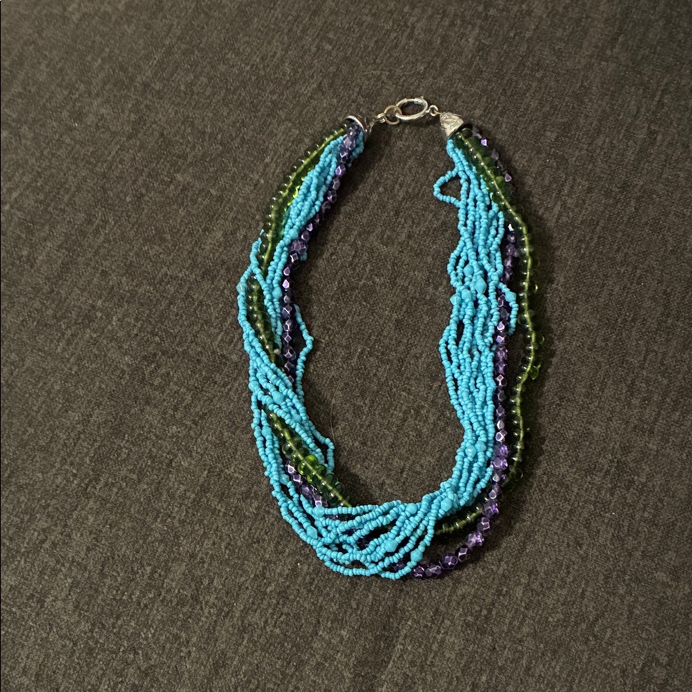 Multicolor Beaded Necklace - Picture 2 of 4